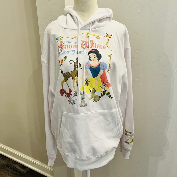 Disney Tops - Disney Snow White Woman’s Hoodie Sweatshirt White Pullover Medium (A0129)